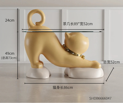 Designer Lazy Cat Coffee Table Sofa Side Table Creative Living Room Furniture Large Size Home Decoration - https://mohammadcollection.com