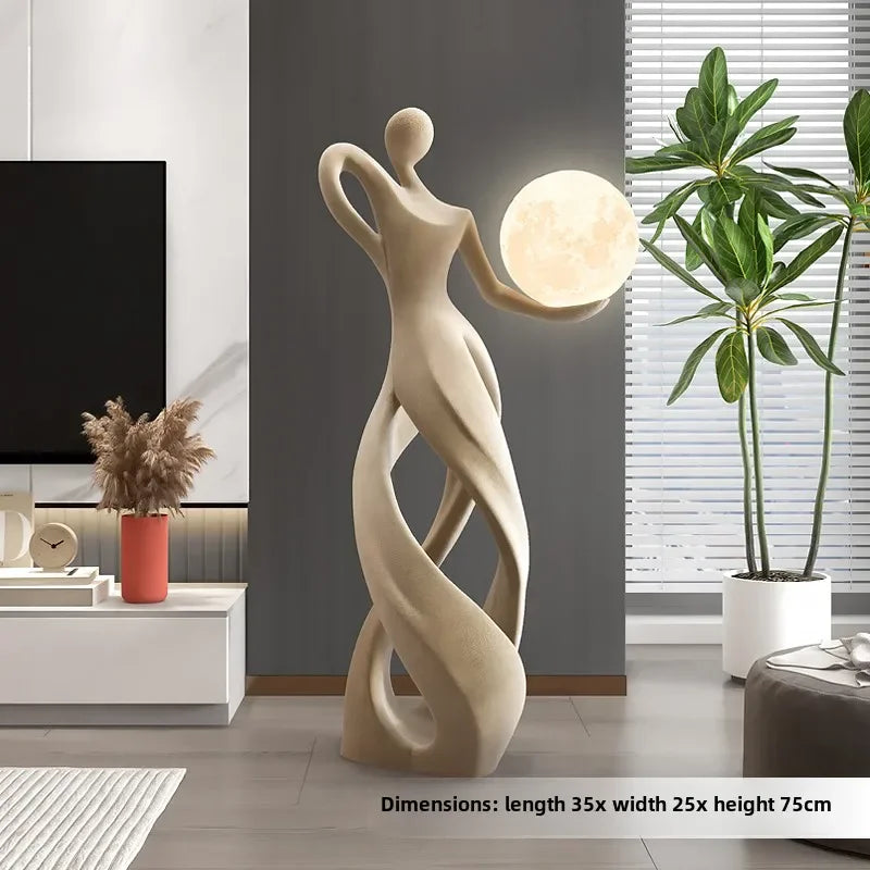 Creative Home Decor Flocking Art Statue Abstract Girl Figure Modern Indoor Luxury Living Room Porch Shine Decoration Sculpture - 𝕄𝕮 𝕋𝕙𝕖 𝔹𝕝𝕒𝕔𝕜 𝔻𝕚𝕒𝕞𝕠𝕟𝕕