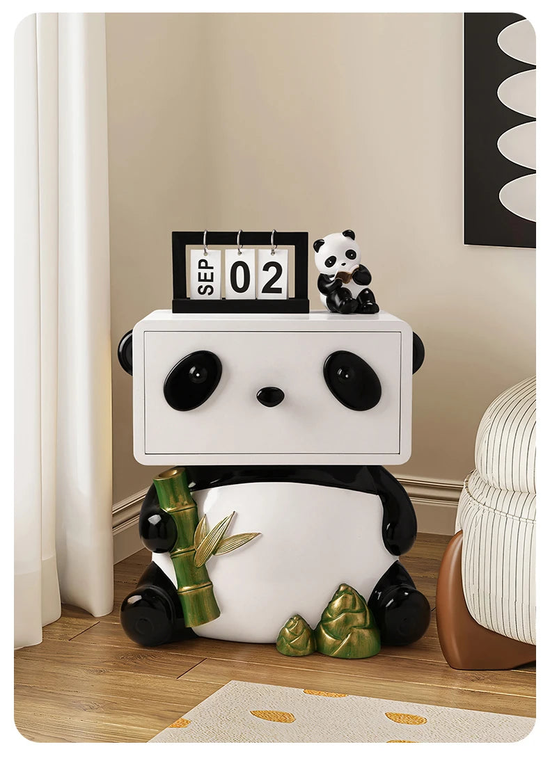 Cute Panda Bedside Table, Creative Floor Storage Ornament, Living Room, Bedroom, Sofa, Side Cabinet, Home Decoration, Furniture - 𝕄𝕮 𝕋𝕙𝕖 𝔹𝕝𝕒𝕔𝕜 𝔻𝕚𝕒𝕞𝕠𝕟𝕕