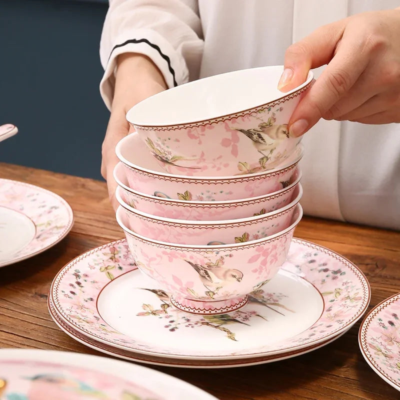 Luxury Mc The Black Diamonds bone china dinnerware set with elegant plates for Christmas and home kitchen dining.