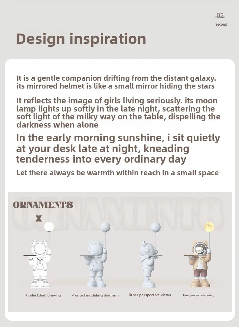 Nordic Living Room Decor Creative Astronaut Statue Storage Tray Luminous Floor Decoration Modern Art Sculpture Home Accessories - 𝕄𝕮 𝕋𝕙𝕖 𝔹𝕝𝕒𝕔𝕜 𝔻𝕚𝕒𝕞𝕠𝕟𝕕
