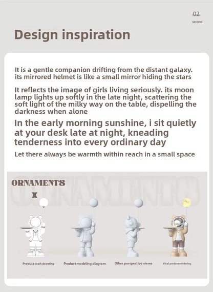 Nordic Living Room Decor Creative Astronaut Statue Storage Tray Luminous Floor Decoration Modern Art Sculpture Home Accessories - 𝕄𝕮 𝕋𝕙𝕖 𝔹𝕝𝕒𝕔𝕜 𝔻𝕚𝕒𝕞𝕠𝕟𝕕