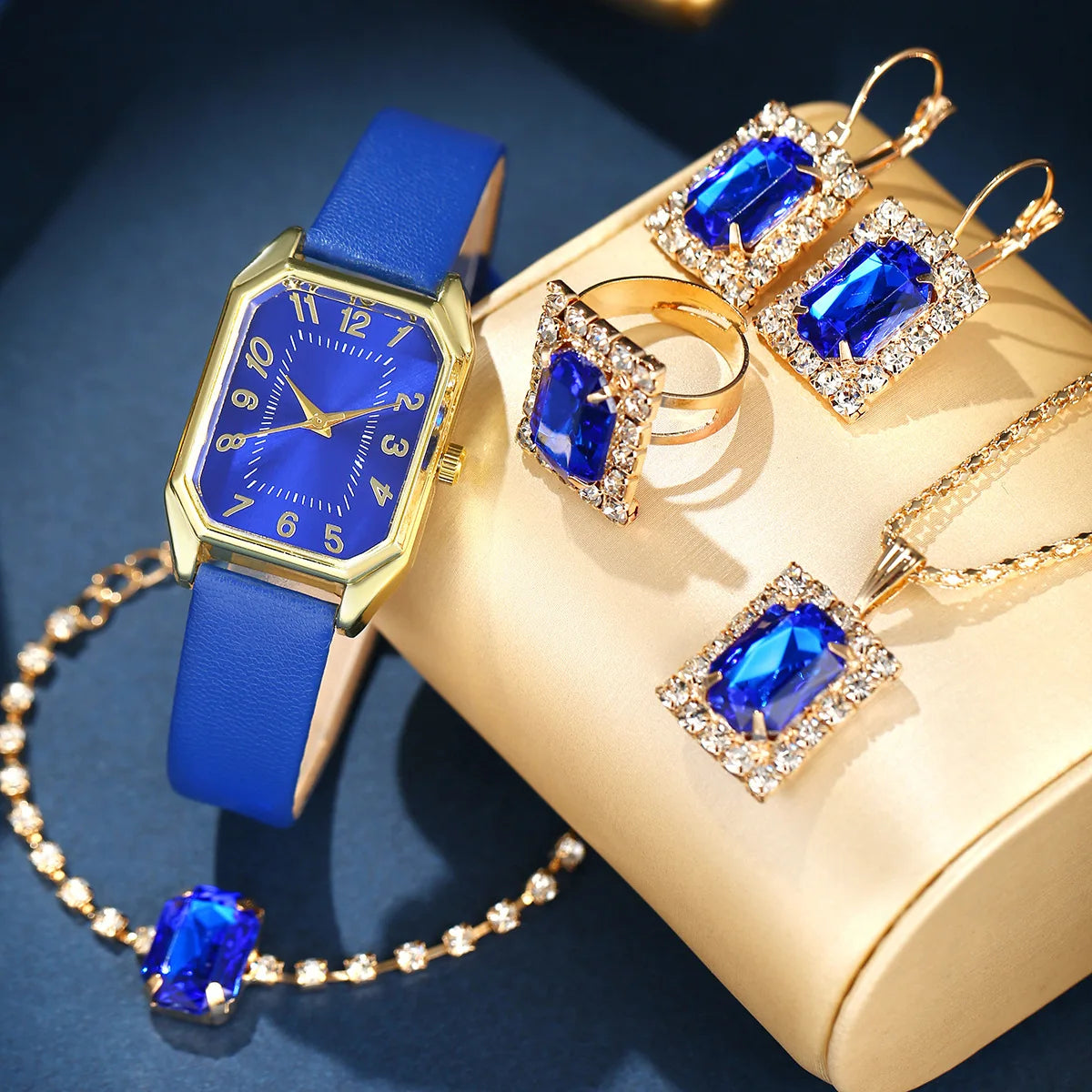 Luxury fashion square women's watch by Mohammad Collection, featuring a sleek jewelry-style design with a metal band and elegant face.