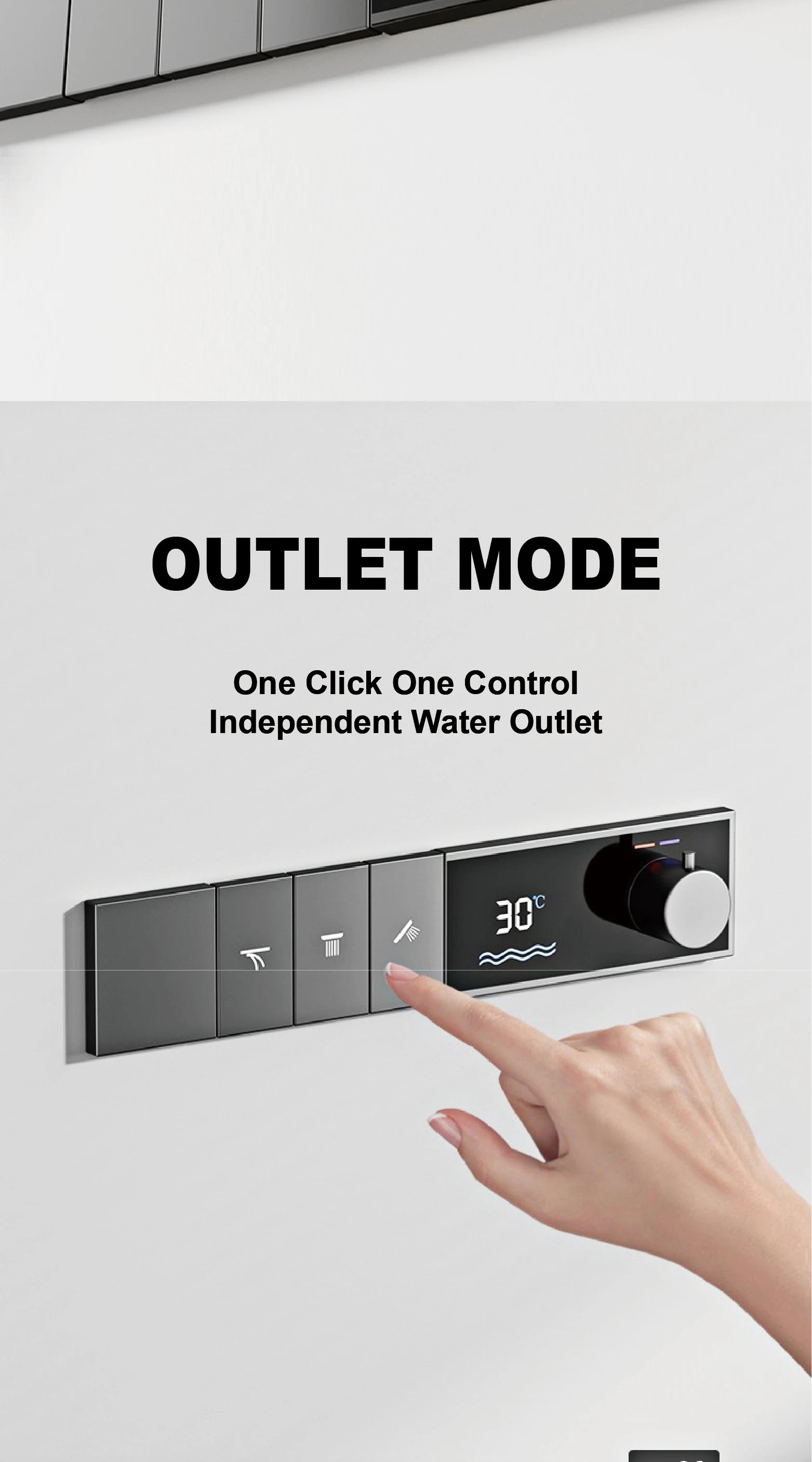 Luxury brass shower system with LED display, three spray modes, ceiling-embedded waterfall outlet, and bath mixer from 𝕄𝕮 𝕋𝕙𝕖 𝔹𝕝𝕒𝕔𝕜 𝔻�