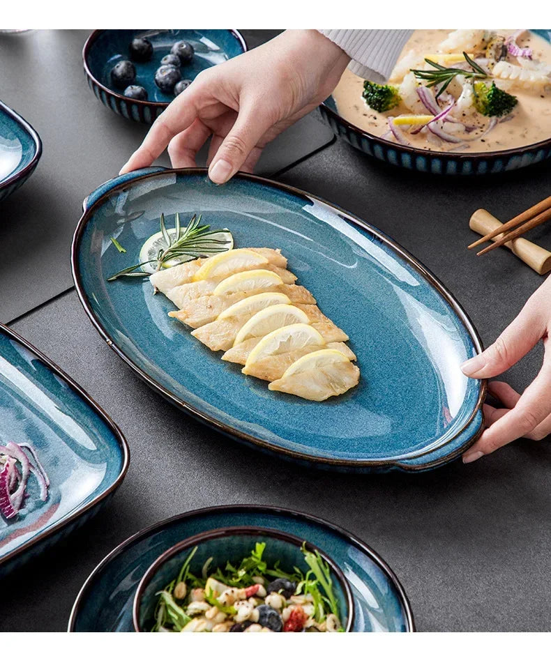 Blue kiln glaze ceramic plate by 𝕄𝕔 𝕋𝕙𝕖 𝔹𝕝𝕒𝕔𝕜 𝔻𝕚𝕒𝕞𝕠𝕟�