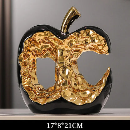 Light Luxury Home Decor Ceramic Apple Ornament Modern Living Room TV Cabinet Wine Cabinet High-end Art Decorative Figurines Gift - 𝕄𝕮 𝕋𝕙𝕖 𝔹𝕝𝕒𝕔𝕜 𝔻𝕚𝕒𝕞𝕠𝕟𝕕