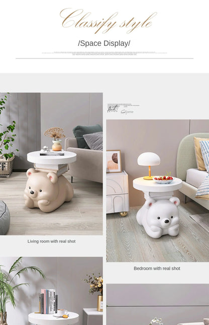 Cream bear living room floor ornaments, home accessories, TV cabinet, sofa side coffee table, bedside table, housewarming gift - 𝕄𝕮 𝕋𝕙𝕖 𝔹𝕝𝕒𝕔𝕜 𝔻𝕚𝕒𝕞𝕠𝕟𝕕
