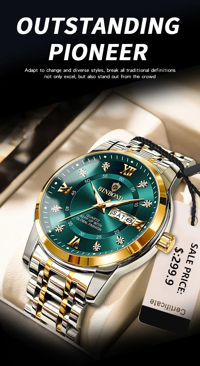 2025 Top Brand Luxury Fashion Diver Watch Men 30ATM Waterproof Date Clock Sport Watches Mens Quartz Wristwatch Relogio Masculino - https://mohammadcollection.com