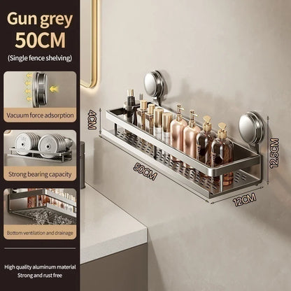 Non-Drill Bathroom Suction Cup Shelves for Washbasin and Vanity Storage - https://mohammadcollection.com