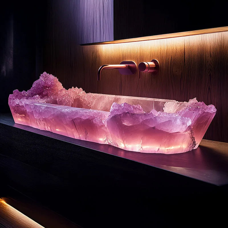 Resin dream crystal stone wash basin by 𝕄𝕔 𝕋𝕙𝕖 𝔹𝕝𝕒𝕔𝕜 𝔻𝕚𝕒𝕞𝕠𝕟