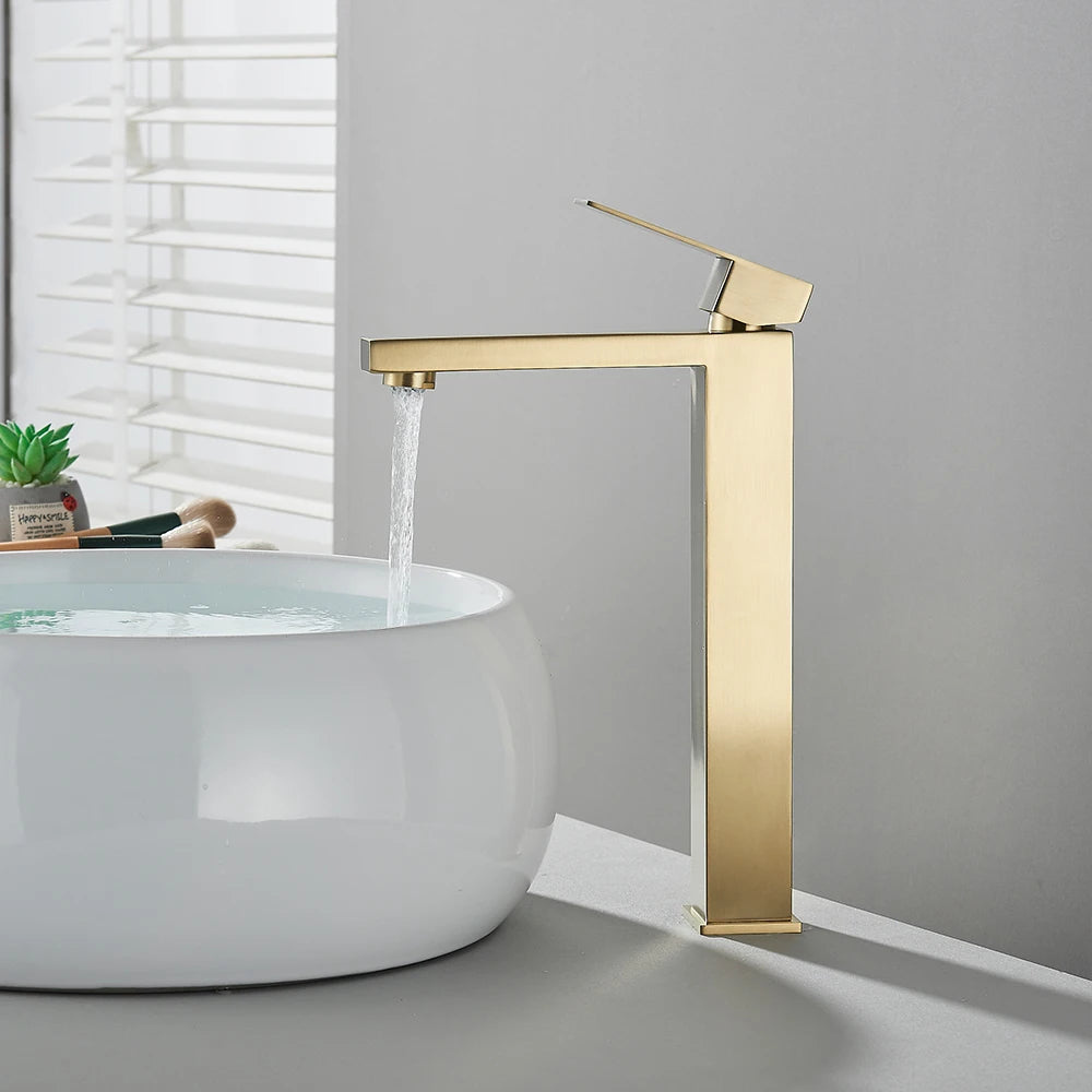Matte Black Bathroom Basin Faucet Stainless Steel Cold Hot Mixer Deck Mounted Sink Mixer Tap Bathroom Crane Waterfall Tapware - https://mohammadcollection.com