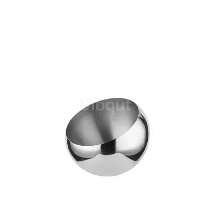 Stainless steel oblique-mouthed sauce bowl with lid, ideal for hot pots, salads, and seasoning in a modern kitchen setting.