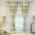 Elegant Double-Layer Curtains with Embossed Base & 3D Embroidered Detailing Decorative Blackout Drapes for Bedroom/Living Room - https://mohammadcollection.com