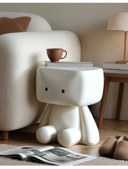 Nordic Style Furniture Living Room Cartoon Robot Statue Side Table Creative Coffee Table Children&