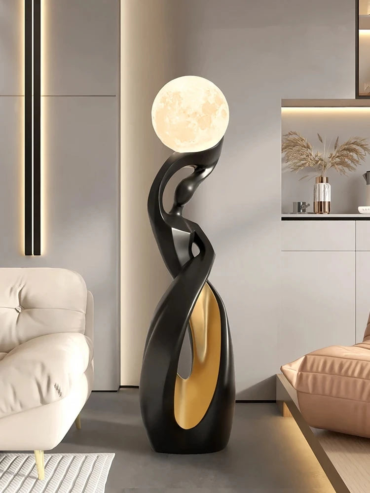 Home Decor Statue Abstract Art Ornaments Nordic Living Room Large Floor Luminous Sculpture Housewarming Gift Interior Figurines - https://mohammadcollection.com