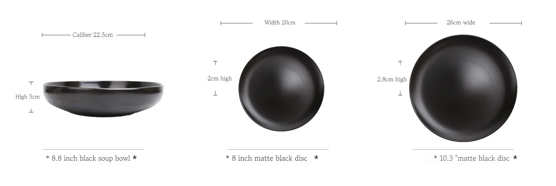 Solid black ceramic breakfast milk cup and deep soup plate set by 𝕄𝕔 𝕋𝕙𝕖 𝔹𝕝𝕒𝕔𝕜 𝔻𝕚𝕒𝕞�