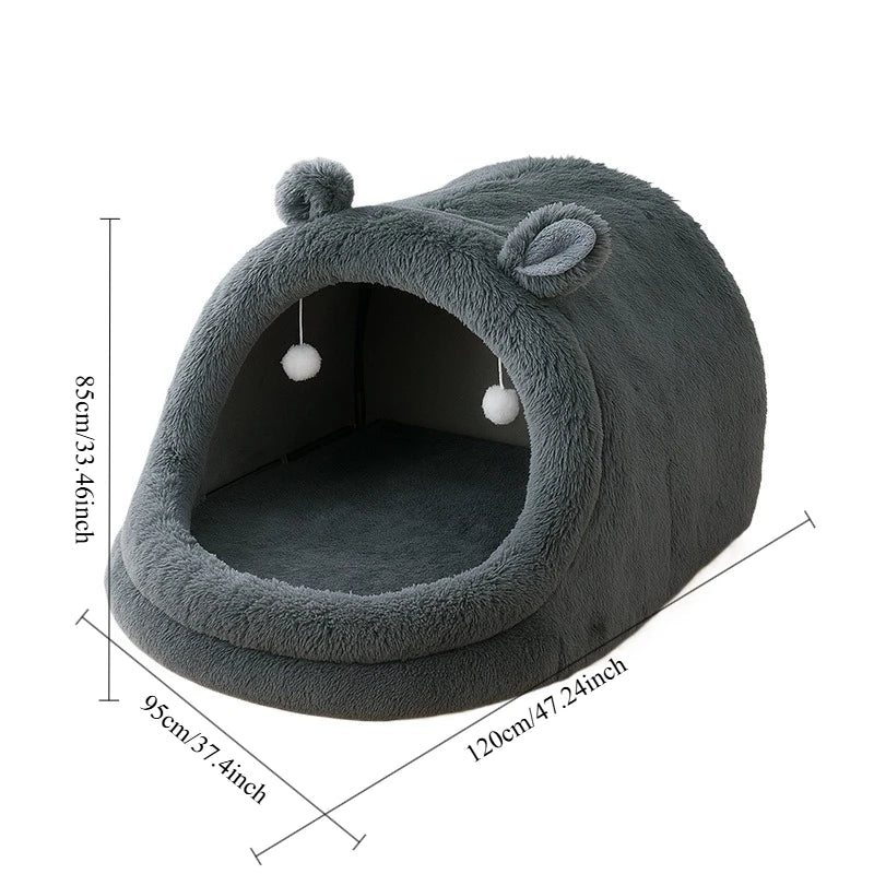 Large Cat and Dog Nest - Suitable for Both Humans and Pets, Warm in Winter, Washable and Removable, Semi-Enclosed - https://mohammadcollection.com