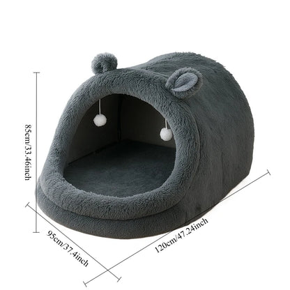 Large Cat and Dog Nest - Suitable for Both Humans and Pets, Warm in Winter, Washable and Removable, Semi-Enclosed - https://mohammadcollection.com
