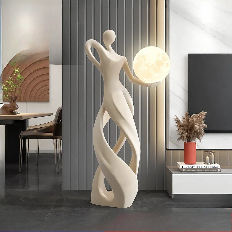 Creative Home Decor Flocking Art Statue Abstract Girl Figure Modern Indoor Luxury Living Room Porch Shine Decoration Sculpture - 𝕄𝕮 𝕋𝕙𝕖 𝔹𝕝𝕒𝕔𝕜 𝔻𝕚𝕒𝕞𝕠𝕟𝕕