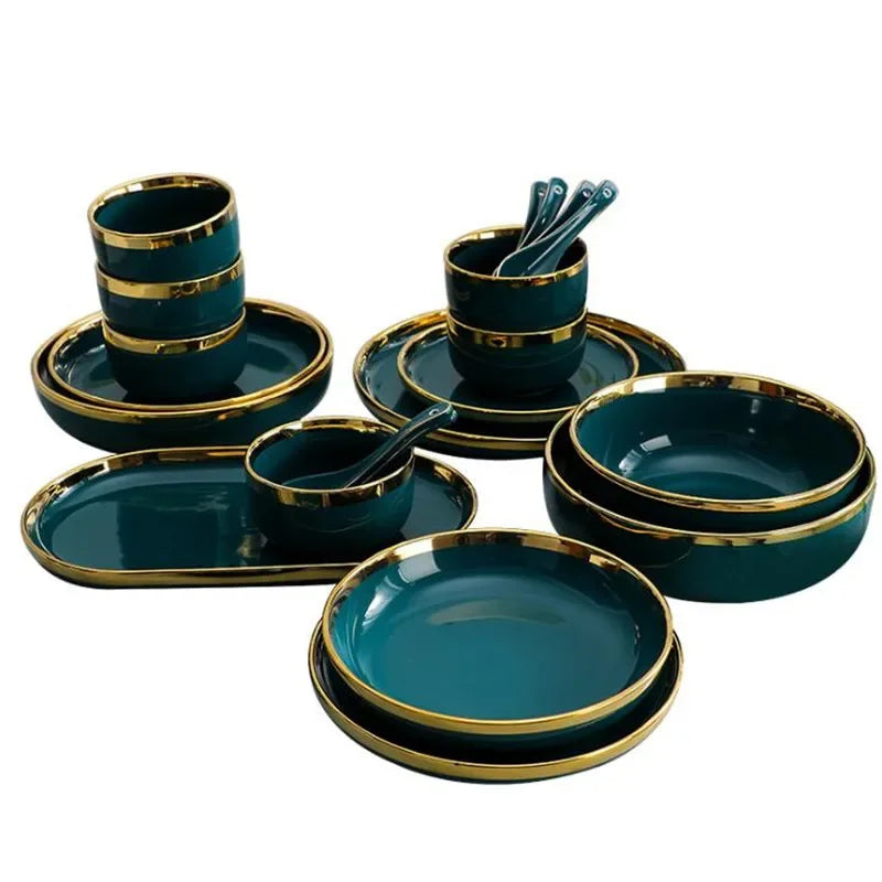Green ceramic kitchen plate from 𝕄𝕔 𝕋𝕙𝕖 𝔹𝕝𝕒𝕔𝕜 𝔻𝕚𝕒𝕞𝕠𝕟𝕕