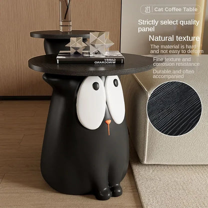 Creative Cat Coffee Table Standing Modern Tea Table Living Room Sofa End Tables Bedroom Nordic Side Tables Resin Home Decor - https://mohammadcollection.com