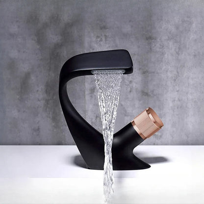 Waterfall faucet Stainless steel hot and cold water faucet G1/2 (20 mm) thread Wash basin faucet High-end art - https://mohammadcollection.com