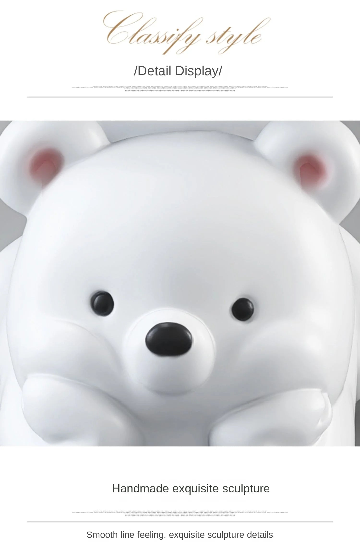 Cream bear living room floor ornaments, home accessories, TV cabinet, sofa side coffee table, bedside table, housewarming gift - 𝕄𝕮 𝕋𝕙𝕖 𝔹𝕝𝕒𝕔𝕜 𝔻𝕚𝕒𝕞𝕠𝕟𝕕