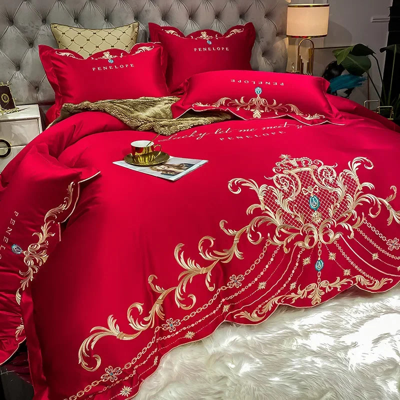 European-style four-piece bed sheet set by 𝕄𝕔 𝕋𝕙𝕖 𝔹𝕝𝕒𝕔𝕜 𝔻𝕚𝕒𝕞𝕠𝕟