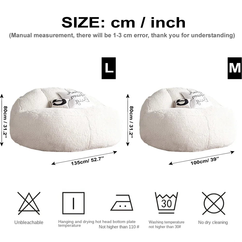 2025 New Bean Bag Sofa Bed Pouf No Filling Stuffed Giant Beanbag Ottoman Relax Lounge Chair Tatami Futon Floor Seat Furniture - https://mohammadcollection.com