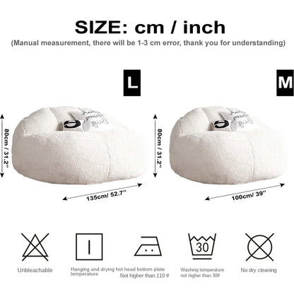 2025 New Bean Bag Sofa Bed Pouf No Filling Stuffed Giant Beanbag Ottoman Relax Lounge Chair Tatami Futon Floor Seat Furniture - https://mohammadcollection.com
