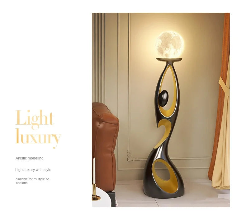 Resin abstract sculpture in a creative living room setting, decorative floor art piece by 𝕄𝕔 𝕋𝕙𝕖 𝔹𝕝𝕒𝕔𝕜 𝔻𝕚𝕒�
