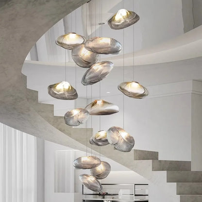 Modern MC THE BLACK DIAMOND crystal chandelier showcasing elegant lighting fixtures with sparkling crystal accents for home decor.