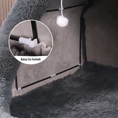 Large Cat and Dog Nest - Suitable for Both Humans and Pets, Warm in Winter, Washable and Removable, Semi-Enclosed - https://mohammadcollection.com