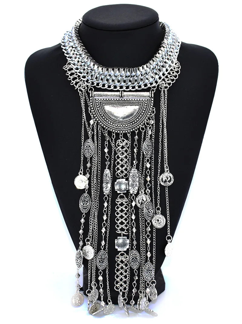Fashion maxi boho tassel statement necklace by 𝕄𝕔 𝕋𝕙𝕖 𝔹𝕝𝕒𝕔𝕜 𝔻𝕚𝕒𝕞𝕠�
