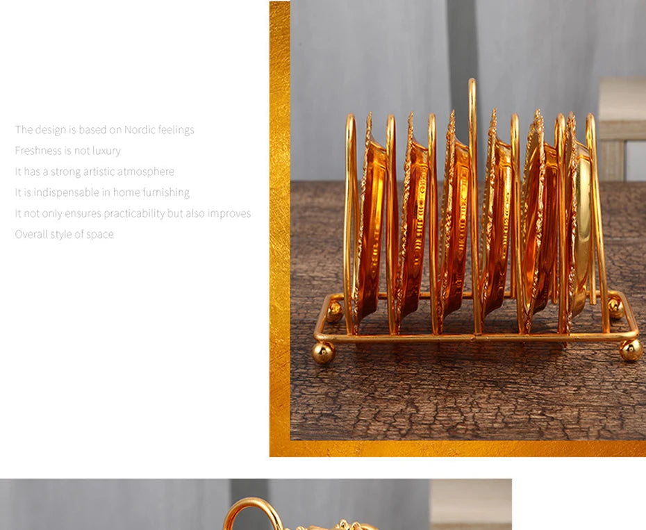 Set of 6 golden dining plates by 𝕄𝕮 𝕋𝕙𝕖 𝔹𝕝𝕒𝕔𝕜 𝔻𝕚𝕒𝕞𝕠𝕟
