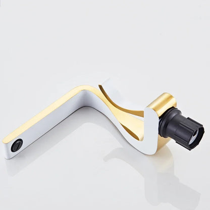 Luxury White Gold Bathroom Mixer Tap Brass Wash Basin Faucet Hot and Cold Water Sink Retro Faucet  Single Hole Faucet Bathroom - https://mohammadcollection.com
