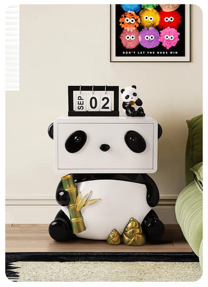 Cute Panda Bedside Table, Creative Floor Storage Ornament, Living Room, Bedroom, Sofa, Side Cabinet, Home Decoration, Furniture - 𝕄𝕮 𝕋𝕙𝕖 𝔹𝕝𝕒𝕔𝕜 𝔻𝕚𝕒𝕞𝕠𝕟𝕕