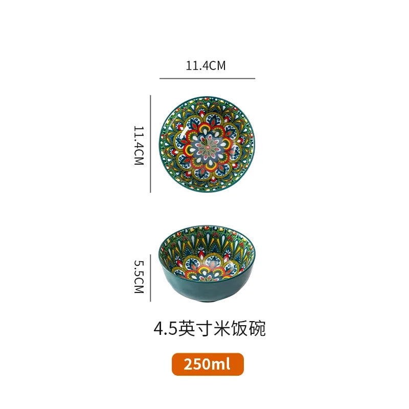 Bohemia ceramic rice bowl serving plate by 𝕄𝕔 𝕋𝕙𝕖 𝔹𝕝𝕒𝕔𝕜 𝔻𝕚𝕒𝕞𝕠�