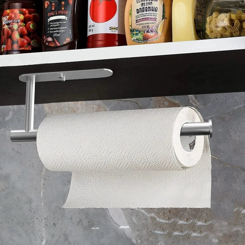 Self-Adhesive Under Cabinet Paper Towel Holders for Kitchen Paper Towels Available in Adhesive Screws Stainless Steel - https://mohammadcollection.com