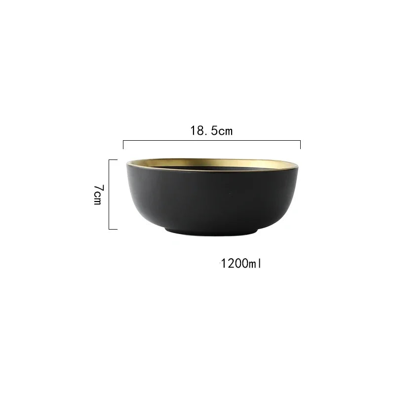 Black and white matte porcelain dinner plate from MC THE BLACK DIAMOND, stylish kitchenware with a sleek design.