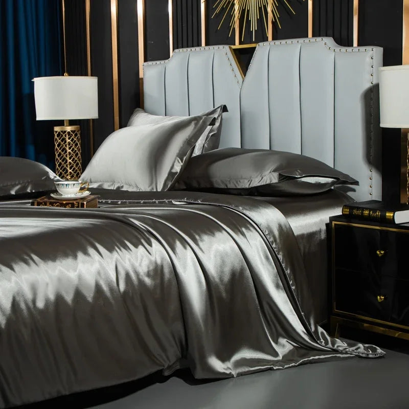 Luxury MC THE BLACK DIAMOND bedsheets with cover, pillowcases, and bedding for single or double beds, elegant and comfortable.