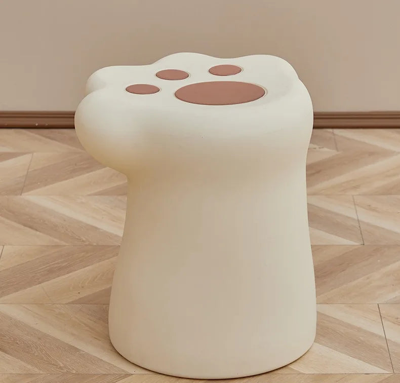 Cream style coffee table, living room, home, small apartment, modern light luxury French cat paw coffee table, cat paw stool - https://mohammadcollection.com