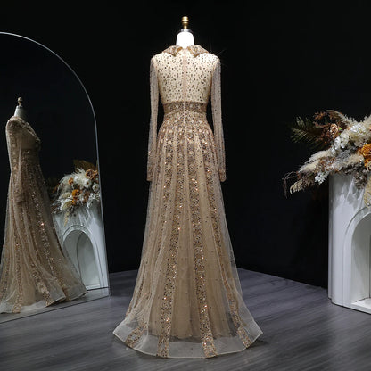 MC Long Sleeve Formal Evening Dresses