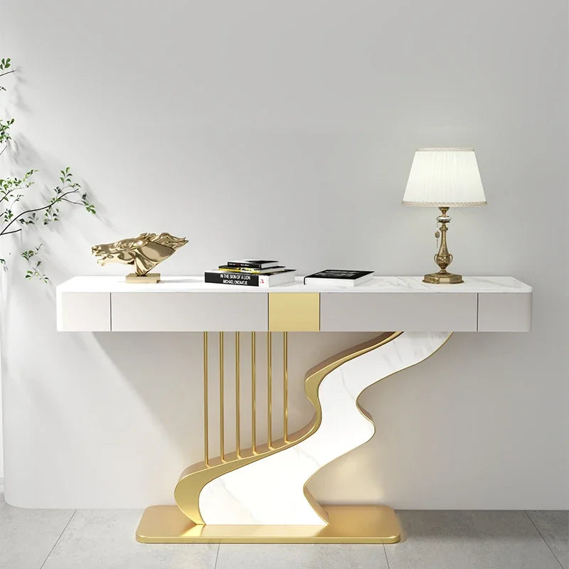 MC Midcentury Metal Console Table Modern