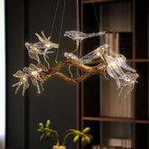 Vintage round bird ceiling chandelier with swallow design, MC THE BLACK DIAMOND lighting fixture for elegant home decor.