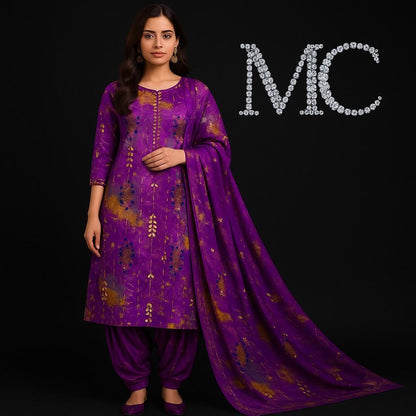 Soft pink chiffon fabric from Mohammad Collection, 4-meter length for suits, lightweight and flowy material ideal for elegant designs.